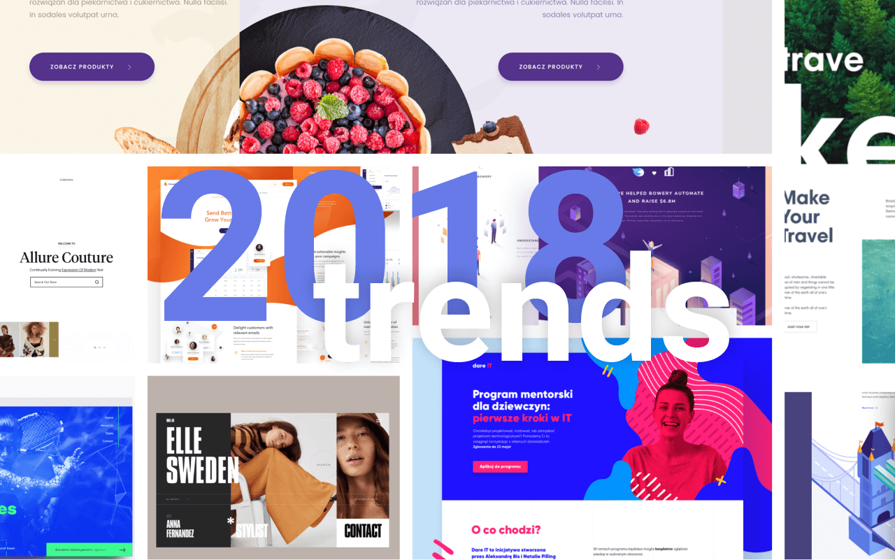 Webdesign trends voor 2018